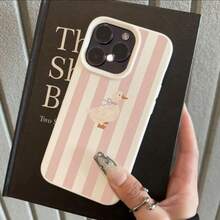 The Countryside Striped Duck Pattern Is Suitable For Iphone 16 Pro Max Phone Cases, Compatible With For Iphone 16 Pro/15/14/13 Pro/12/11/X/Xr/Xs Max, It Features A Simple And Creative Design With A High-Quality Lychee Texture TPU Protective Cover, Making It A Great Holiday Gift For Various Occasions - trắng - Xem 7