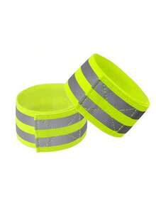 2PCS High Visibility Reflective Bands For Wrist Arm Ankle Leg Adjustable Elastic Reflective Gear For Night Walking Cycling Running Jogging - Multicolor - View 13