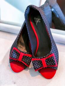 Women Flats - Tela de lunares pequeños - Ver 2