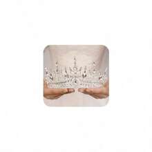 JWICOS Silver Tiara Crown for Women Bridal Wedding Tiara Headband for Brides and Bridesmaid Crystal Rhinestone Tiara for Birthday Prom Pageant Costume Party Wedding Silver - como en la foto - Ver 1