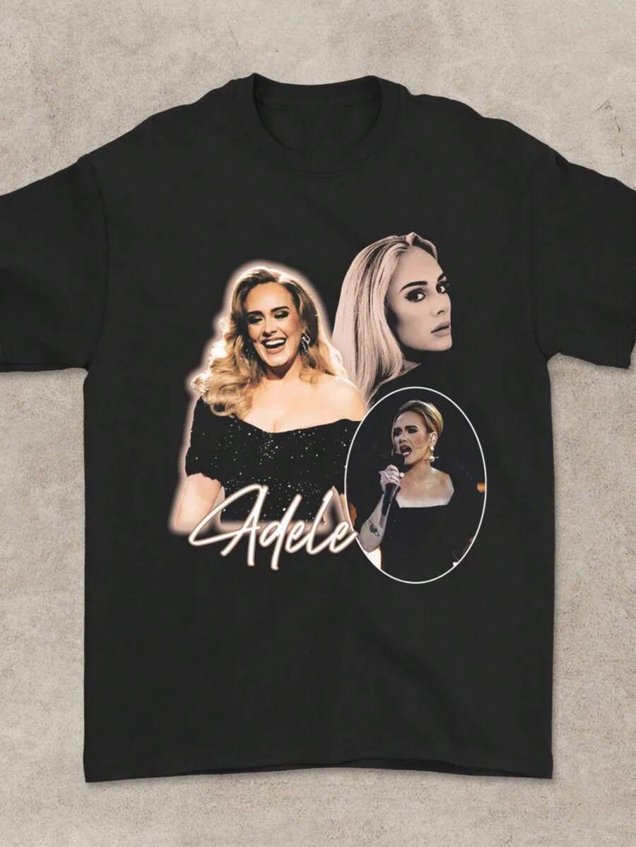 Adele Valentine's Day Gift T-Shirt Unisex For Men Women Tee S-4XL M133 - 黑色1 - 查看 1