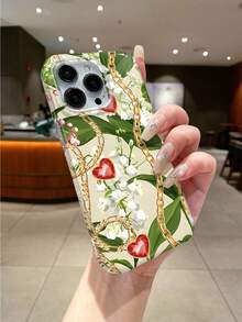 1个全新个性化链条树叶图案防震防滑软透明TPU+PC混合材质全包边时尚手机壳，兼容 17/ 17 Air/ 17 Pro/ 17 Pro Max/ 16/ 16 Plus/ 16 Pro/ 16 Pro Max/ 16e - 彩色 - 查看 4