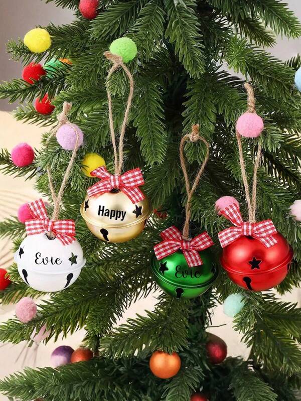 [Personalization] Print Customized Home Christmas Decorations, Christmas Gift Ideas, Jingle Bells Christmas Tree Hangings, Christmas Gifts, Christmas Decorations, Country Christmas, Gift Packaging And Decorations