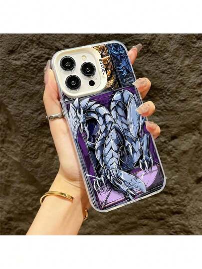 Toy Dragon Silver Durable Phone Case For 16, 15, 14, 13, 12, 11, X, XR, XS Plus Pro Max Mini, 1, 12, 13, 14, 15, 16 ProMax - Latest Cute Smartphone Accessories, Colorful Apple Sports Anti-Drop Protective Cover
