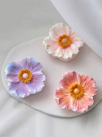 3D Papaver Rhoeas Silicone Mold Aromatherapy Candle Soap Resin Soap Mold Gypsum Craft Making DIY Home Decoration Corn Poppy Flower Shaped Candlestick Flower Design Durable Mold