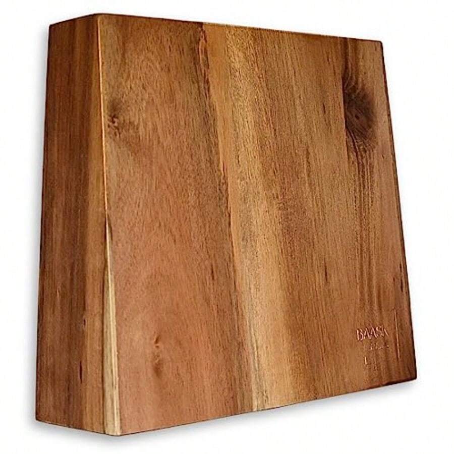 Magnetic Knife Block Acacia Wood DoubleSided Magnetic Knife Holder Stand Strong Magnets Storage With A Minimalist Modern Style Universal Size - NaturalAcaciaWood - View 1