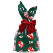 6-teiliges Set – Weihnachtsschleifen-Servietten – Flanell-Reifen – Festliche Serviettenschnallen – Rot – Serviettenringe