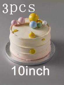 1/2/3/4 قطعة لوح كيك دائري أبيض/فضي مقاس 8/10/12 بوصة، من الورق المقوى السميك، قواعد كيك قوية، منصات كيك، مثالية لخبز الكيك والحلويات DIY، اكسسوارات خبز المنزل، مناسبة للأعياد والحفلات وأعياد الميلاد والأعراس وعيد الحب وعيد الأب والعيد