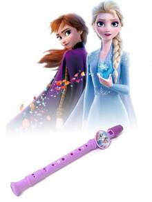 Disney 冰雪公主仿真长笛玩具，儿童益智塑料长笛乐器游戏套装促销玩具，流行款式益智趣味儿童乐器玩具塑料长笛。 - 彩色 - 查看 4