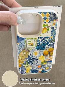 1pc1pc Fashionable Summer Lemon Patchwork Vertical Stripe Textured Anti-Drop Soft Phone Case, Compatible With Apple And Phonesvalentines Gifts Phone Cases - Nhiều màu 2 - Xem 2