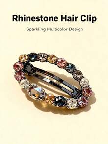 Pasador de cabello con cristales de Rhinestone checo con estilo coreano, clip de flequillo y accesorio de moda para el cabello, pinzas para el cabello, barrettes