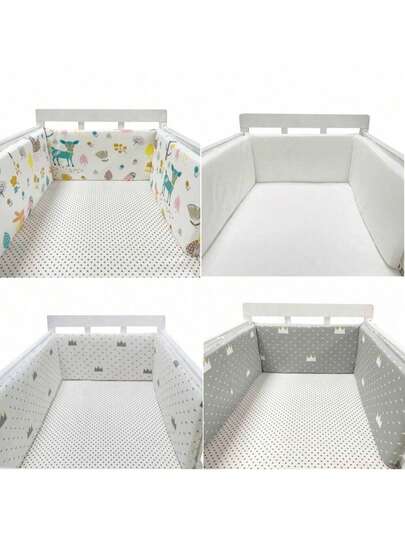 AIBOYING 1pc 200*28cm Children's Bed Bumper, Cradle Mattress, All-Season Bed Rail Guard, 100% Cotton Soft Padded Baby Bed Safety Fence, Nursery Decor, Baby Bedding Accessories