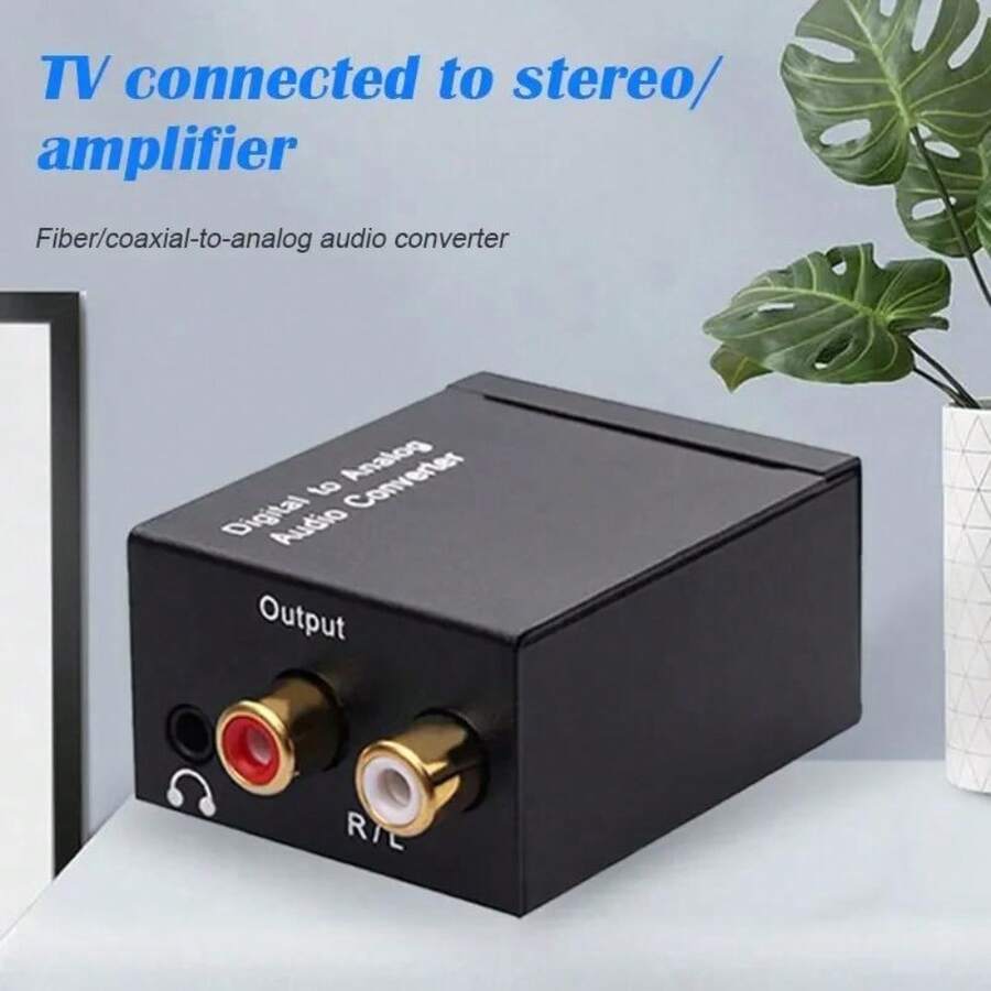 Protable 3.5mm Jack Coaxial Optical Fiber Digital To Analog Audio AUX RCA L/R Converter SPDIF Digital Audio Decoder Amplifier - With 3.5mm Output - View 1