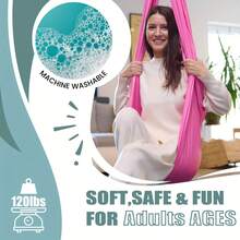 Amaca da esterno aggiornata - 150*280cm Amaca da yoga aereo elastica - La scelta ideale per un'amaca integrata, adatta per yoga, campeggio e picnic