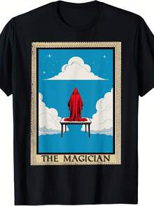 The Magician Vintage Tarot Card T-Shirt - 款式14 - 查看 1