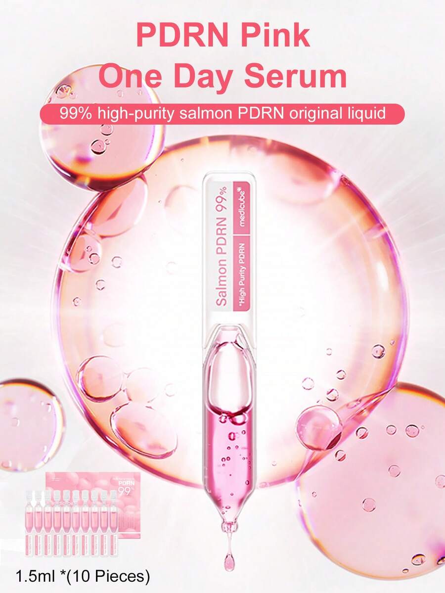 Medicube 鲑鱼 DNA PDRN 粉色一日精华安瓿 谷胱甘肽、透明质酸 - 改善肌肤光泽 - 韩国护肤品 - PDRN粉紅膠原蛋白濃縮精華 - 查看 1
