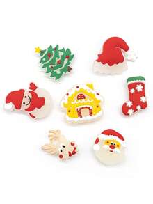 New Luminous Christmas Hole Shoes Accessories, Detachable DIY Luminous Glow-In-The-Dark Cute Cartoon Creative Shoe Decorative Buttons - Multicolor - View 3