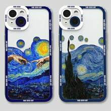 Gran funda de teléfono con pintura al óleo de Van Gogh compatible con  16 15 Pro Max 14 13 12 11 Pro Max 7 8 14 15 Plus X XR XS, funda suave y transparente, compatible con funda de  17, funda de  17 Pro, funda de  17 Pro Max - 5 - Ver 1