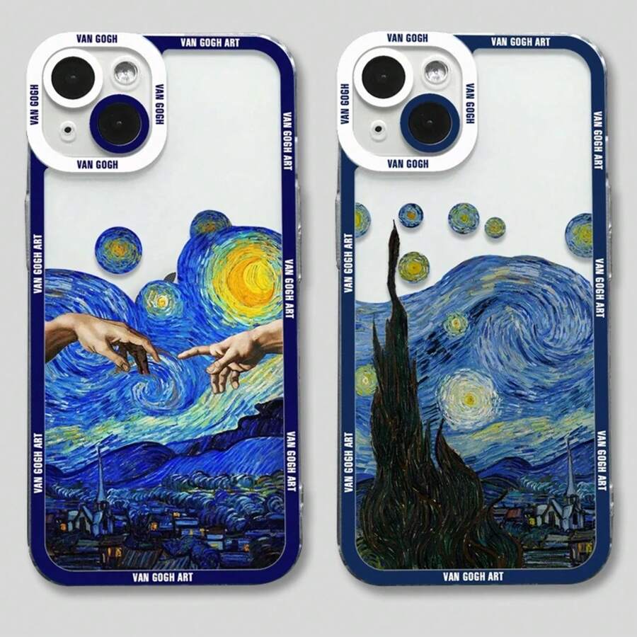 Gran funda de teléfono con pintura al óleo de Van Gogh compatible con  16 15 Pro Max 14 13 12 11 Pro Max 7 8 14 15 Plus X XR XS, funda suave y transparente, compatible con funda de  17, funda de  17 Pro, funda de  17 Pro Max - 5 - Ver 1