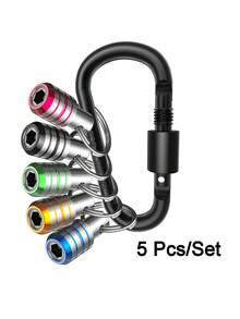 5pcs Multi-Color Diamond Drill Bit Storage Box, 1/4" Hex Shank Key Chain Extension Bar, Outlet Adapter - Multicolor - View 10