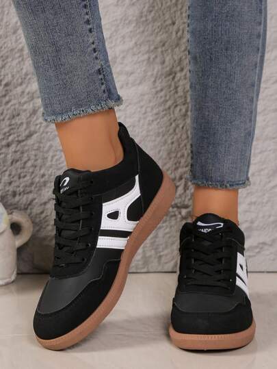 scarpi sportivi casual da donna di nuova primavera, stile retrò con platform, basse, stringate, traspiranti, leggere, scarpe sportive casual di moda