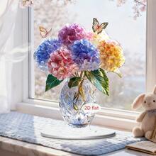 1/2/20 buc vază artă acrilică ornament de masă, placă plană 2D, masă de birou pentru petrecere de primăvară artă de masă pentru interior și exterior, decor cameră baie decor și accesorii.