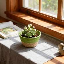 3PCS Straw Pot, Minmalist Soiid Coior Plant Container For Home