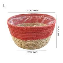 3PCS Straw Pot, Minmalist Soiid Coior Plant Container For Home