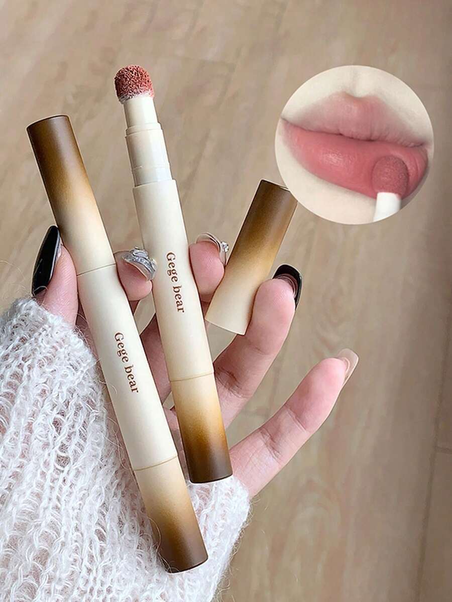 Gege Bear Velvet Lip Powder Cream - Soft-Focus Matte Finish For Fair & Natural Looks - 03 màu * 2 chiếc - Xem 1