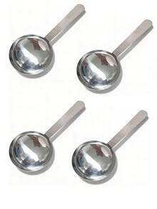 1/2/4pcs Stainless Steel Soup Spoons, Multipurpose Soup Ladle, Large Mouth Soup Spoon, Kitchen Utensils, Rice Spoon, Cookware - Silver - View 9