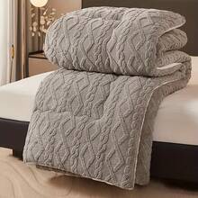 Winter Milk Fleece Quilt, Super Soft & Thickened Warm Comforter, For Adults Guest, Lightweight Breathable Machine Washable Bedding, Queen Size & King Size - 寶石藍 - 查看 9