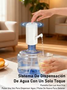Bomba eléctrica para botellas de agua con tubos de agua - Dispensador de agua eléctrico, hidratación saludable, bomba de cubeta ajustable para uso doméstico y comercial. Dispensador de agua eléctrico de fácil uso con tubo corto extra y tapa, se adapta a la mayoría de los dispensadores y cubos de agua - Multicolor - Ver 4