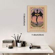 Framed Fourth Wing Print, Dragon Poster, Fantasy Bookish Art, Girly Wall Art, Book Lover, Romantasy Art, I Am The Sky And The Power Of Every Storm - 框架 - 查看 5