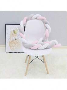 AIBOYING 1 Set 3-Ply Crib Bumper, Cradle Mattress, Bed Rail, Braided Soft Padded Bed Guardrail, Bed Safety Fence, Bedding Accessories - Multicolor - View 8