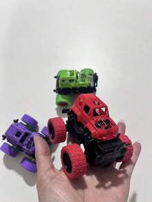 1pc Realistic Stunt Rocking Car, Super Durable Climbing Model Retro 4WD Inertial Off-Road Vehicle