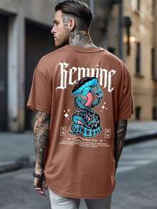 Men T-Shirts - 鏽棕色 - 查看 3