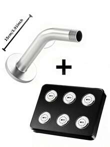 1 szt. kwadratowa głowica prysznicowa wysokociśnieniowa, trwała plastikowa głowica prysznicowa montowana na ścianie, najmocniejszy natrysk oszczędzający wodę, otwór natryskowy w kształcie dziurki od klucza, idealna do łazienki w domu, hotelu, apartamentu, nowoczesnego wystroju łazienki w stylu boho, nowoczesnej łazienki, łazienki w domu, kampera, modnego akcesorium łazienkowego i letniego prysznica, ciesz się luksusowymi doznaniami kąpielowymi