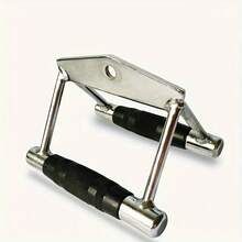 1pc V-Shaped Handle Rowing Back Bird Fitness Equipment Accessory, Seated Row Back Strength Training Narrow High Lat Pulldown V - Rubber Coated V-shaped Handle - View 5