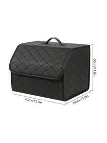 Easypie Selection 1pc Car Trunk Organizer Large Capacity Box Auto Multiuse Tools Storage Bag Stowing And Tidying PU Leather Folding Bag For Emergency Storage Box