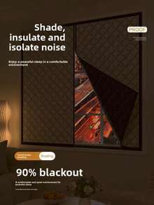 Windproof & Thermal Blackout Curtains, Suitable For Rooms, Living Rooms, Bathrooms, Zipper Design No Drilling Required, Easy Installation, Winter Wind Blocker