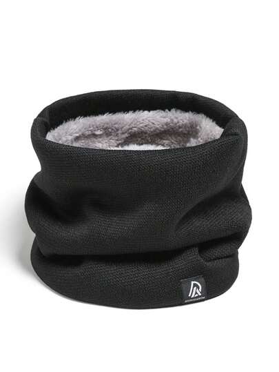 1 pieza Cuello de invierno unisex, cuello térmico forrado grueso, cubierta de cuello tejida versátil para montar al aire libre, adecuada para el transporte diario y actividades al aire libre