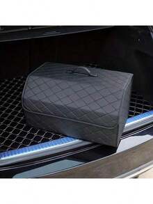 Easypie Selection 1pc Car Trunk Organizer Large Capacity Box Auto Multiuse Tools Storage Bag Stowing And Tidying PU Leather Folding Bag For Emergency Storage Box