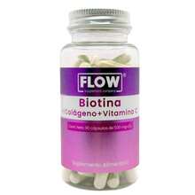 FLOW SUPPLEMENT COMPANY Biotina Colageno Vitamina C 90 capsulas Flow suplemento biotina colageno vitamina c 90 capsulas formula apoyo piel cabello uñas salud cutanea antioxidante presentacion paquete 90 caps desarrollo cuidado envio rapido garantia informacion nutricional - Otros - Ver 1