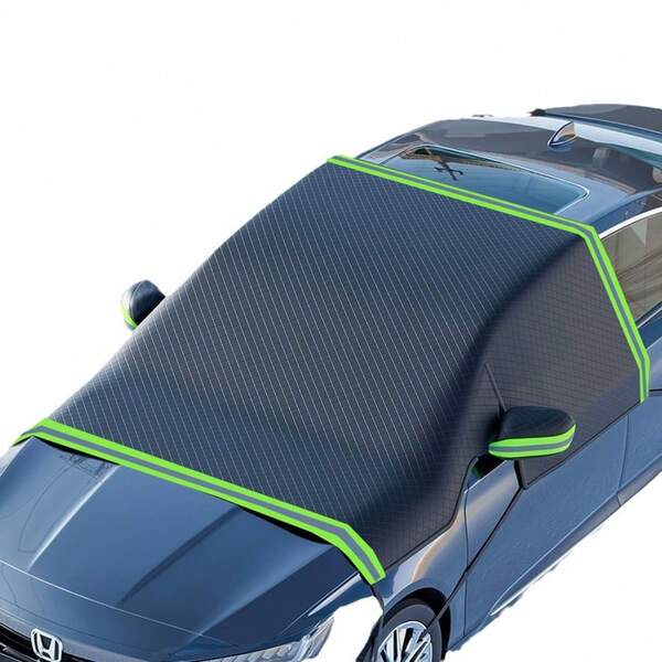 Heavy-Duty Oxford Cloth Car Snow Cover - 6 Magnets Secure, Windproof, Sunproof, Frost-Resistant, Universal Fit For All Car Models, Winter Car Window Protector, Essential For Driving