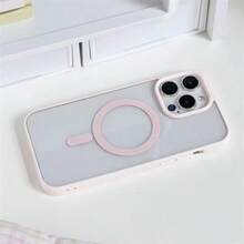 奢华透明磁吸无线充电手机壳适用于 IP17 16 15 14 13 12 11Pro Max 7/8Plus Xsmax/Xr/X 透明亚克力超薄硬框防震后盖 17Air 手机壳 - 粉色 - 查看 10