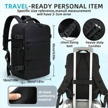 真空压缩背包男士大容量多功能背包户外旅行收纳袋真空商务旅行包 - 彩色 - 查看 4