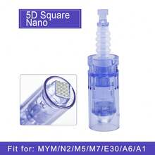 10支装替换针头，一次性针头，9针/12针/36针/42针/圆形纳米卡口微针针尖，适用于MYM/M5/M7/N2/A6/A1/E30，白色/蓝色，独立密封包装 - 彩色 - 查看 18