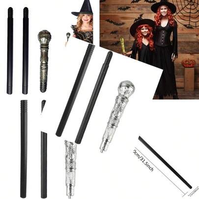 UTOYA Bastones de proxeneta para Vestido de de utilería Elegante Varita FestivaHalloween Cosplay Rey cetro bastón de Juguete para Adultos niños Carnaval