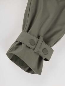 女士长款轻薄风衣，配腰带 - 时尚百搭的通勤外套，适合春秋季穿着，休闲时尚的外衣 - 綠色 - 查看 10