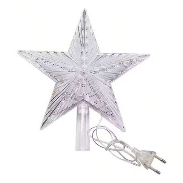 Ponteira Estrela de Árvore de Natal com LED – 15cm – Luz Colorida – Altomex AL-5982